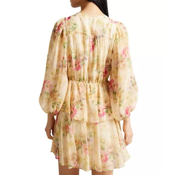 NWOT Women’s Ted Baker Tamziy V-Neck Tie Front Mini Dress SZ 6 / US 14 - Picture 3 of 8